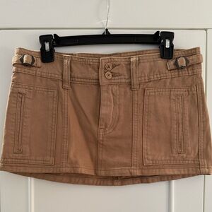 Brandy Melville tan mini skirt